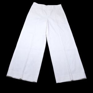 Everlane Wide Leg Structure Pants High Rise White Women's Size 4 Cotton